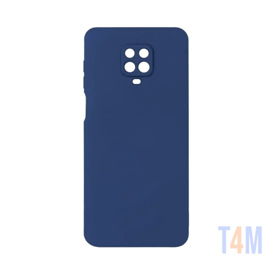 Capa de Silicone com Moldura de Câmera para Xiaomi Redmi Note 9S/Note 9 Pro Azul Escuro